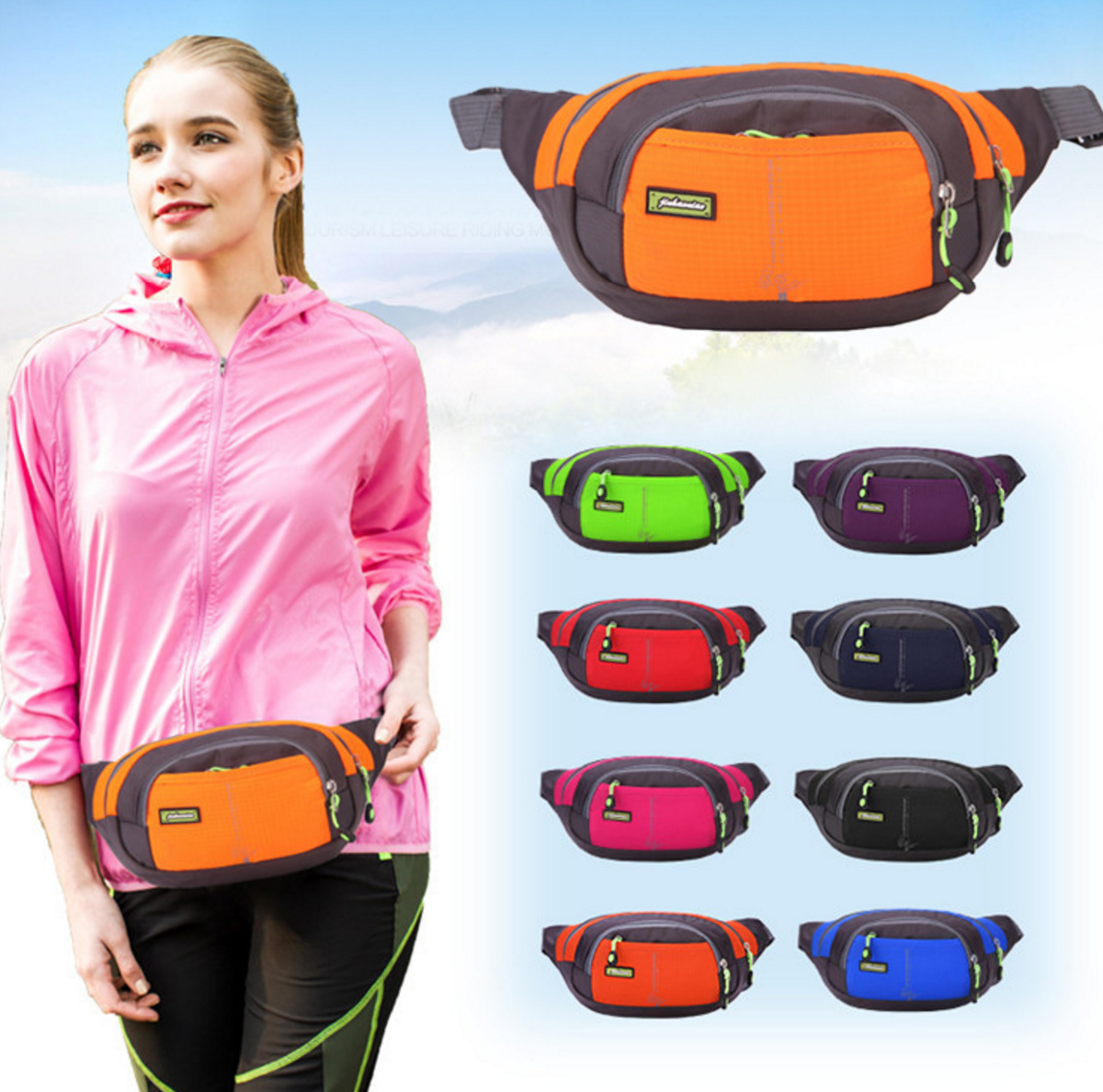 lim Fanny Pack Waist Bag Sport Running Belt Waterproof Exercise Fitness Gear