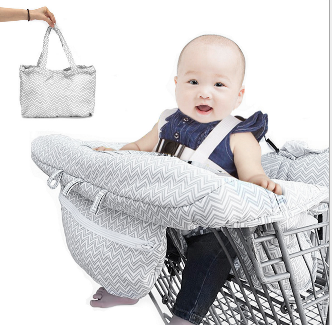 Baby Shopping Cart Cover & High Chair Covers with Safety Harness for Babies & Toddler 