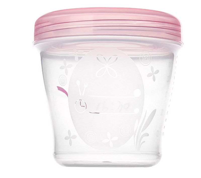 Plastic Baby food jar with erasable mark